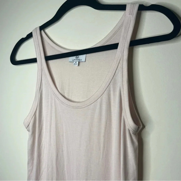 AG ADRIANO GOLDSCHMIED Jaxon Ribbed Blush Pink Basic Layering Tank Top - Picture 8 of 13
